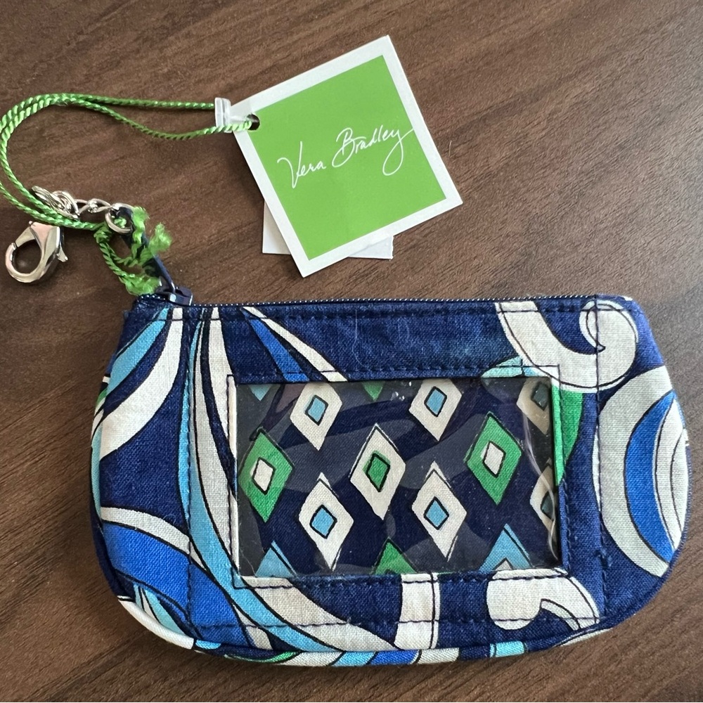 Vera Bradley Mediterranean Blue Wallet w/ ID Window